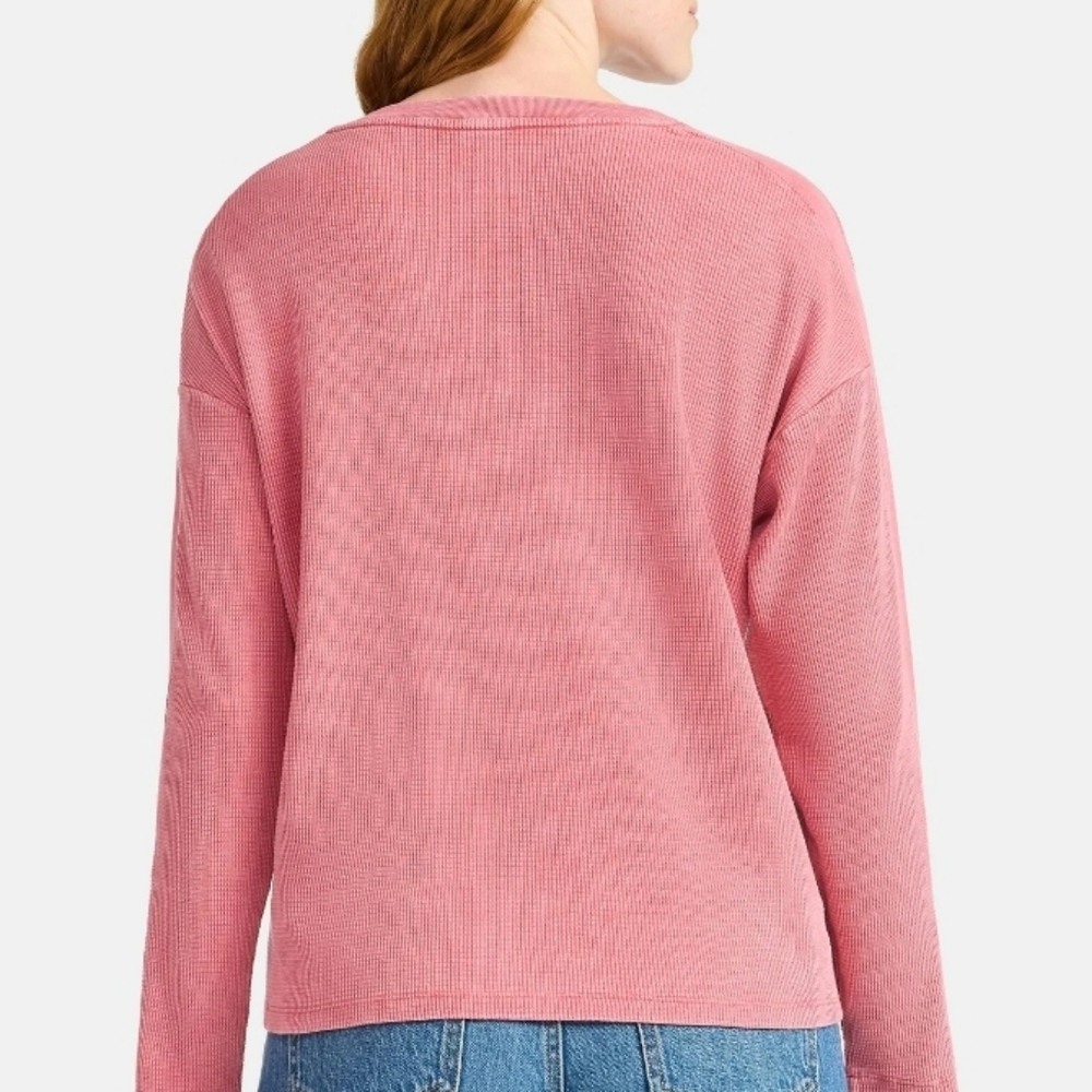 Time & Tru Waffle Knit Top - Picture 3 of 9